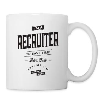 Personalvermittler Lustiger Beruf - Tasse - Weiß - Rechts