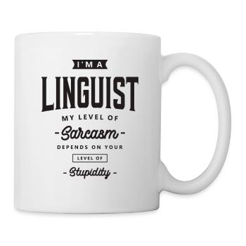 Linguist Lustiger Beruf - Tasse - Weiß - Rechts