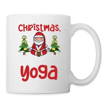 Yogini Yoga Meditation Christmas, Love and Yoga - Mug - white - Right