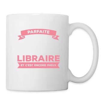 Je Ne Suis Pas Parfaite Mais Je Suis Libraire - Mug blanc - blanc - Droite