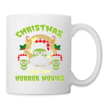 Horror Movie Zombie Santa Christmas Love Horror - Mug - white - Right