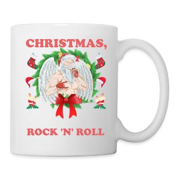 Heavy Hard Metal Weihnachten, Liebe Rock 'n' Roll - Tasse - Weiß - Rechts