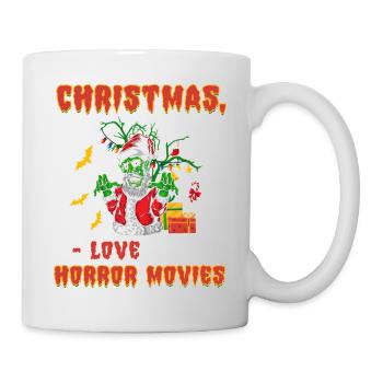 Horror Movie Zombie Santa Christmas Love Horror - Mug - white - Right