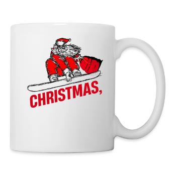 Boarder Snowboarder Weihnachten Liebe Snowbaord - Tasse - Weiß - Rechts