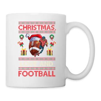 College Football Player Team Christmas Love - Mug - white - Right