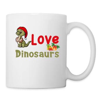 Dino Boy Boy Children Christmas Love Dinosaurs - Mug - white - Right