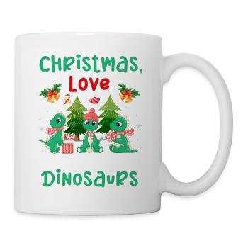 Dino Boy Boy Children Christmas Love Dinosaurs - Mug - white - Right