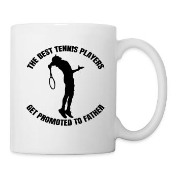Tennis Tennisschläger Tennisspieler Tennisverein - Tasse - Weiß - Rechts