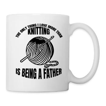 Knitting Seamstress Gift Crochet Sewing - Mug - white - Right
