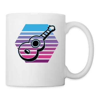 Ukulelen Vitage - Tasse - Weiß - Rechts