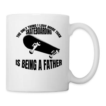 Skateboard Dad Longboard Vater Skaten Papa Skater - Tasse - Weiß - Rechts