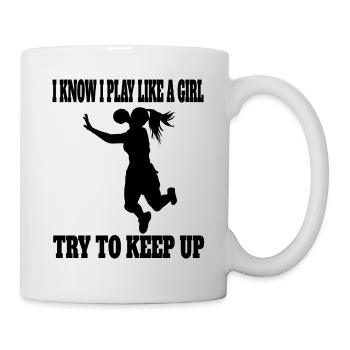 Handball Femme Handball Joueuse Femme Handball Joueuse - Mug blanc - blanc - Droite