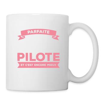 Je Ne Suis Pas Parfaite Mais Je Suis Pilote - Mug blanc - blanc - Droite