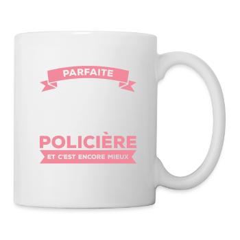 Je Ne Suis Pas Parfaite Mais Je Suis Policière - Mug blanc - blanc - Droite