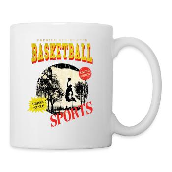 Basketteur Basketteur Dunking Sport Vintage - Mug blanc - blanc - Droite