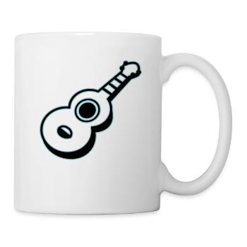 Ukulelen Vitage - Tasse - Weiß - Rechts