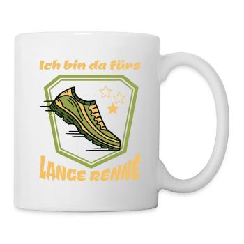 Lustiges Marathon Läufer Laufen Cross Country - Tasse - Weiß - Rechts