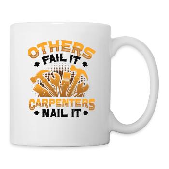 Andere Scheitern,Tischler Nageln, Holzbearbeitung - Tasse - Weiß - Rechts