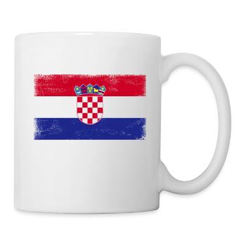 Vintage Kroatien - Tasse - Weiß - Rechts