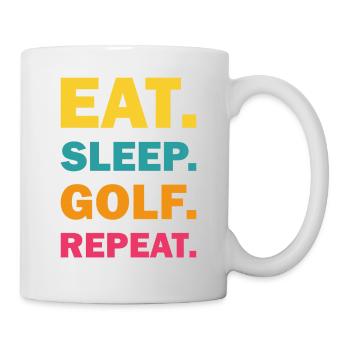 Eat Sleep Golf Repeat Golf Gift for Golfers - Mug - white - Right