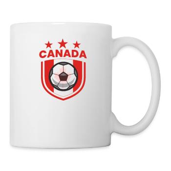 Drapeau de football de l’équipe nationale de soccer du Canada - Mug blanc - blanc - Droite
