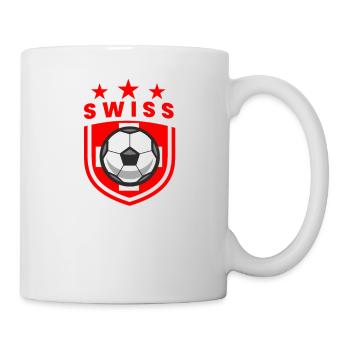 Drapeau de l’équipe de Suisse de football - Mug blanc - blanc - Droite