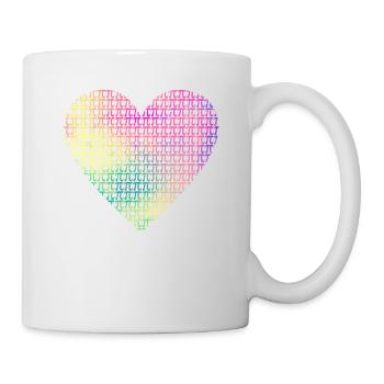 Herz-Pi-Tag lustige Grafik Mathe-Lehrer-Informatik - Tasse - Weiß - Rechts