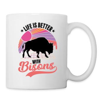 Life is better with a buffalo Buffalo - Mug - white - Right