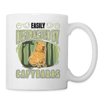 Easily distracted by Capybaras - Tasse - Weiß - Rechts