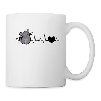 Chinchilla Herzschlag - Tasse - Weiß - Rechts