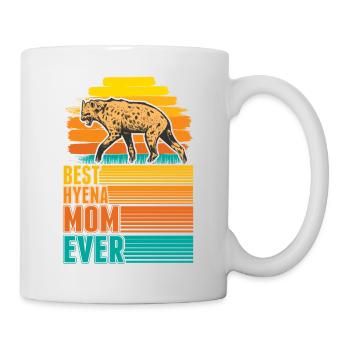 Best Hyena Mom Ever Hyänen Mama Erdwolf - Tasse - Weiß - Rechts