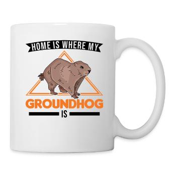 Groundhog Home Groundhog Day Marmot - Mug - white - Right