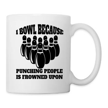 Bowling Gift Bowling ball Cone bowling bowling - Mug - white - Right