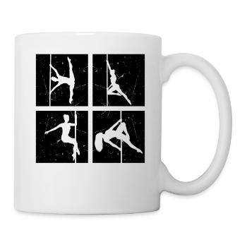 Pole Dance Silhouette - Pole Dancing Pole Dancer P - Tasse - Weiß - Rechts