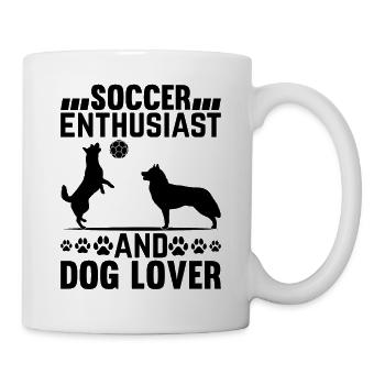 Soccer Enthusiast And Dog Lover - Dog Owner Soccer - Mug - white - Right