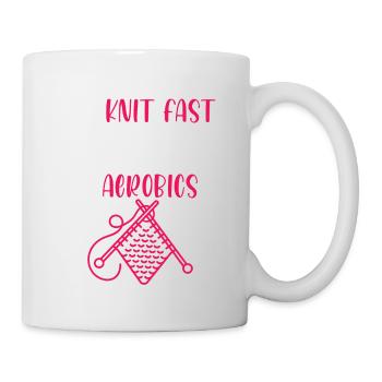 Si je tricote assez vite, est-ce que cela compte comme de l’aérobic 4 - Mug blanc - blanc - Droite