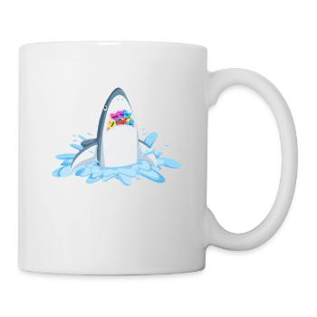 Valentine's Day Shark Heartbreaker Funny Hearts Sharks - Mug - white - Right