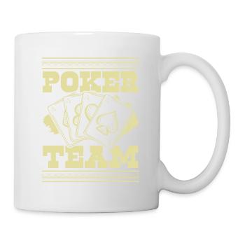 Équipe de poker - Mug blanc - blanc - Droite