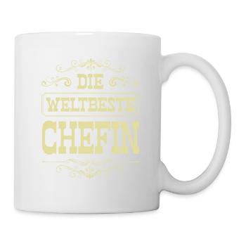 Weltbeste Chefin - Tasse - Weiß - Rechts
