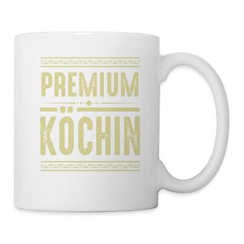 Premium Köchin - Tasse - Weiß - Rechts