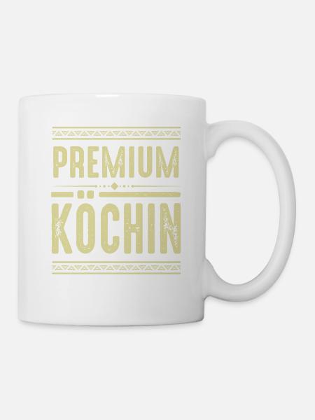 Premium Köchin - Tasse - Weiß