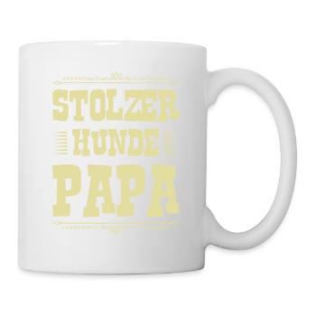 Stolzer Hunde papa - Tasse - Weiß - Rechts