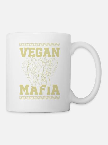 Vegan Mafia - Tasse - Weiß