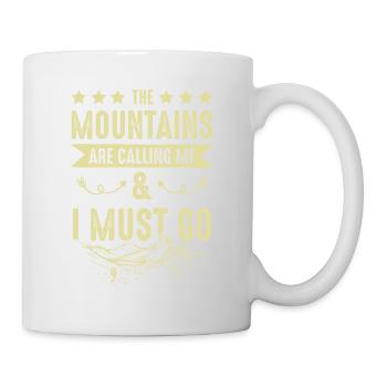 Mountains are Calling - Tasse - Weiß - Rechts