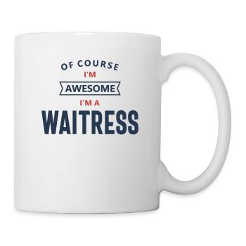 Profession de serveuse - Mug blanc - blanc - Droite