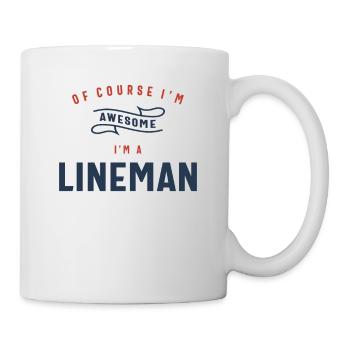 Métier de monteur de lignes - Mug blanc - blanc - Droite