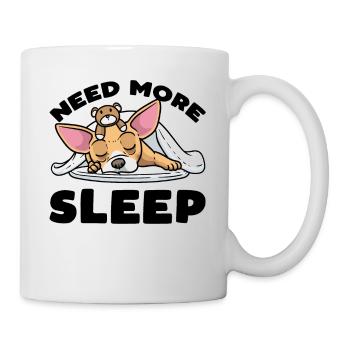 Chiweenie Hund Mit Kuscheltier Schlafen Schlummern - Tasse - Weiß - Rechts