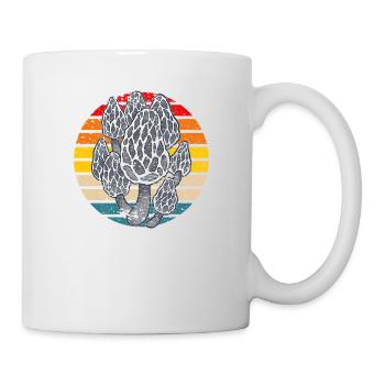 Champignon Champignon Rétro Vintage - Mug blanc - blanc - Droite