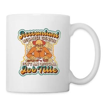 Le génie comptable n’est pas un fonctionnaire - Mug blanc - blanc - Droite