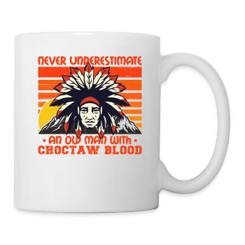 Never Underestimate Old Choctaw Man - Mug - white - Right